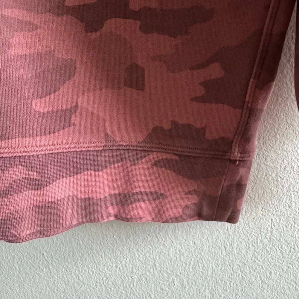 Lululemon Athletica Perfectly Oversized Crew Pink Camo Sweatshirt size 6